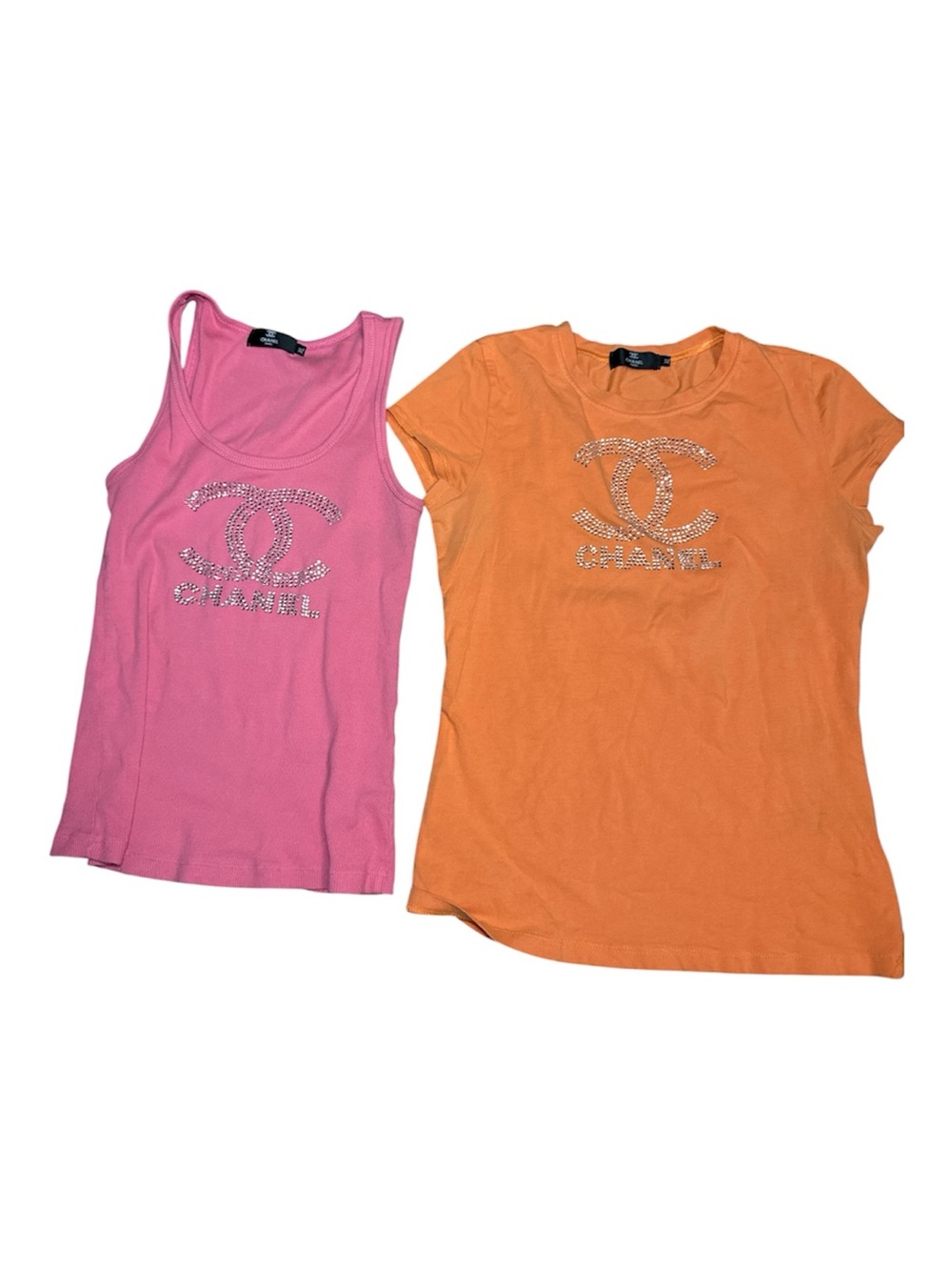 Rhinestone Bling Luxury Boutique Women's LOT of 2 Tank Top & Tee XL